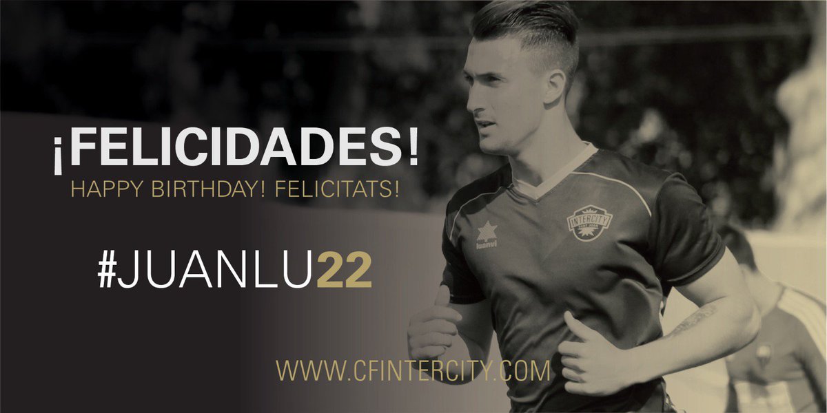 CFIntercity's tweet photo. ⚽🥂 ¡Estamos de celebración! Nuestro jugador Juanlu de la Rosa cumple años vistiendo la camiseta del CF Intercity. ¡Muchas felicidades, crack! https://t.co/vTKiHGXHFa