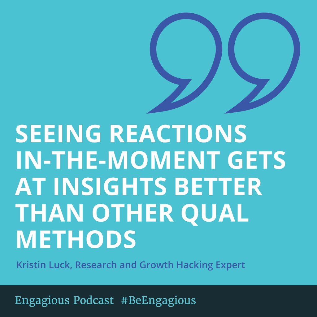engagious's tweet photo. 🎧 Podcast : #CustomerInsights tricks: In-the-moment gets to the real issue. #BTS with researcher and growth hacker @kristinluck in our recent #Podcast co-hosted by @InsightsMRX. https://t.co/aK8MlIw2GI #BeEngagious #dialtesting #qualitative https://t.co/idEWAyXePY