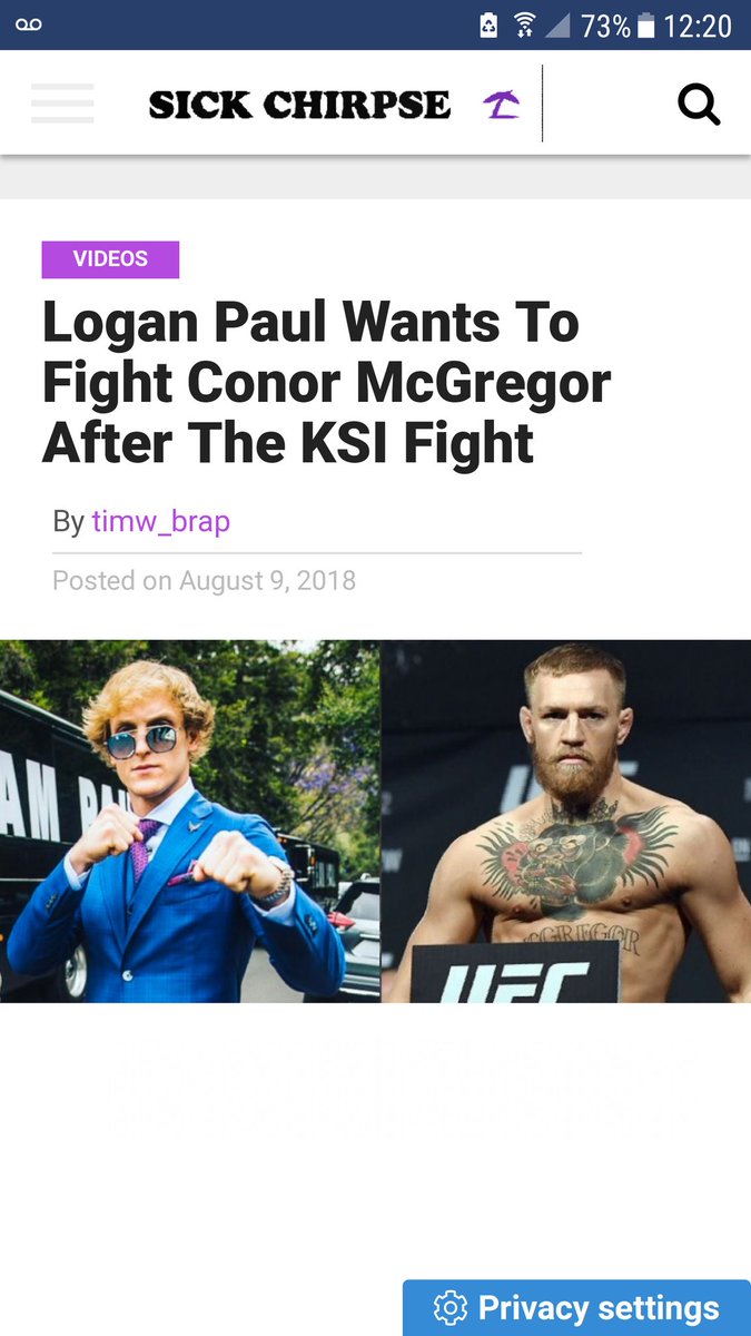 jackmcgann1992's tweet photo. @TheNotoriousMMA Do us all a favour and knock this mug out 😂😂 https://t.co/9X4Cy9w2GL