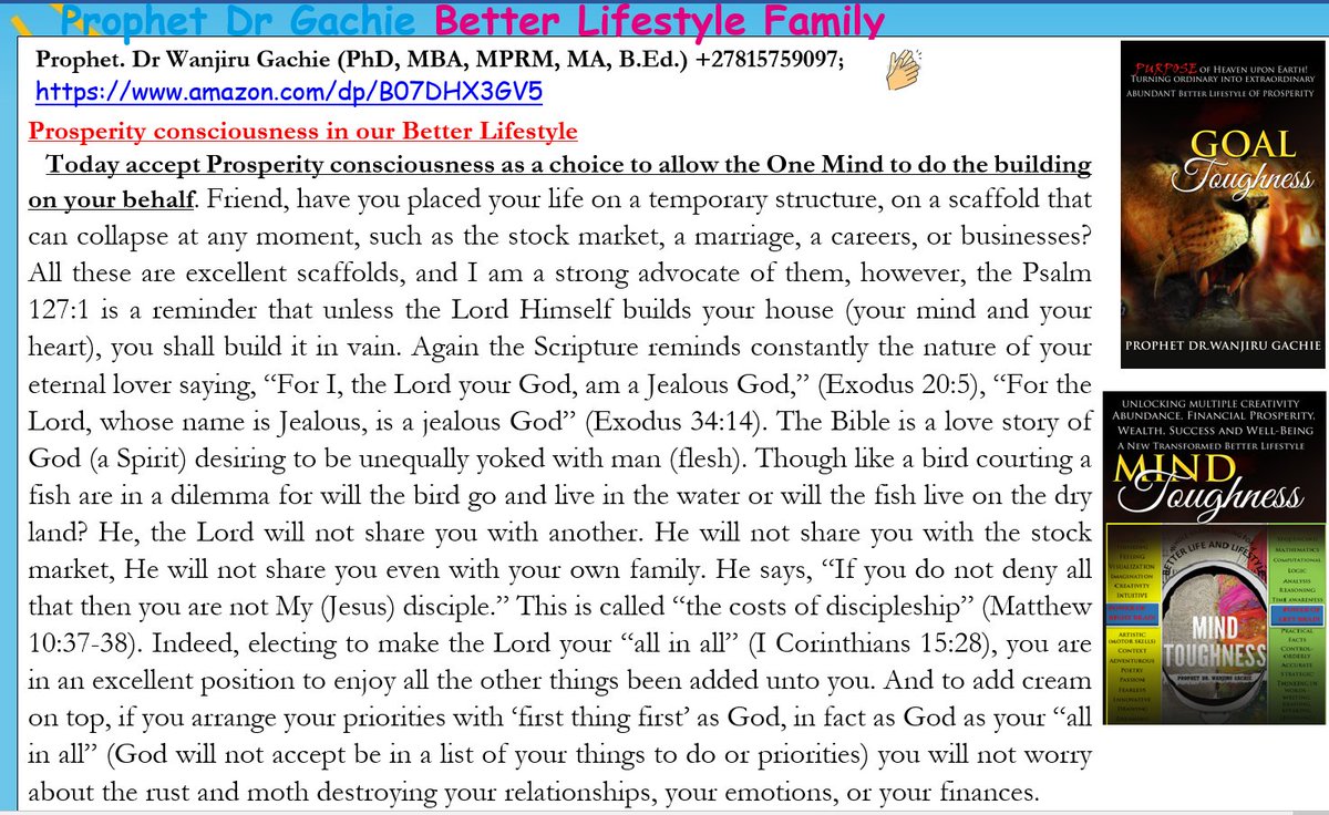 wanjirugachiee's tweet photo. #Today we allow #GIGO #GoodnessIn,#GoodnessOut
Who #saturates the #earth?
#Bible says, "God who provides our #nourishment,He visits the earth& #saturate it with #water that greatly #enriches our #lives
The river of God is full of water,He #provides with #grain🍇🍓🍒(#Psalm 65:9) https://t.co/0pm5XeNnlj