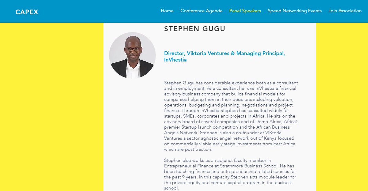 InVhestia's tweet photo. @stephengugu is on the #capex2018 panel on "How to Succeed in African Finance" starting now! https://t.co/Pq1ePNrOoC
