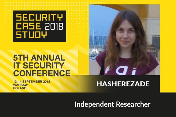 We're excited to introduce @hasherezade will be a Speaker at #SCSconference. She will sharing of knowledge about #PEsieve tool this year’s edition taking place on 13-14 September 2018, Warsaw, Poland.