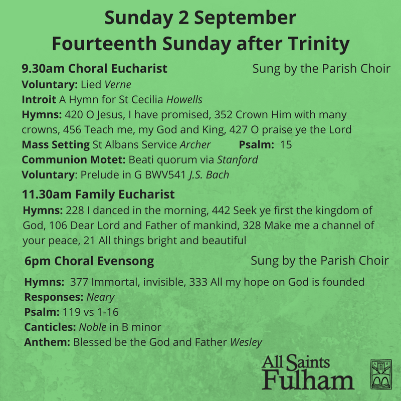 AllSaintsFulham's tweet photo. It's September this weekend! Which means @ASFchoir is back from their hols! https://t.co/CBax75AXr2