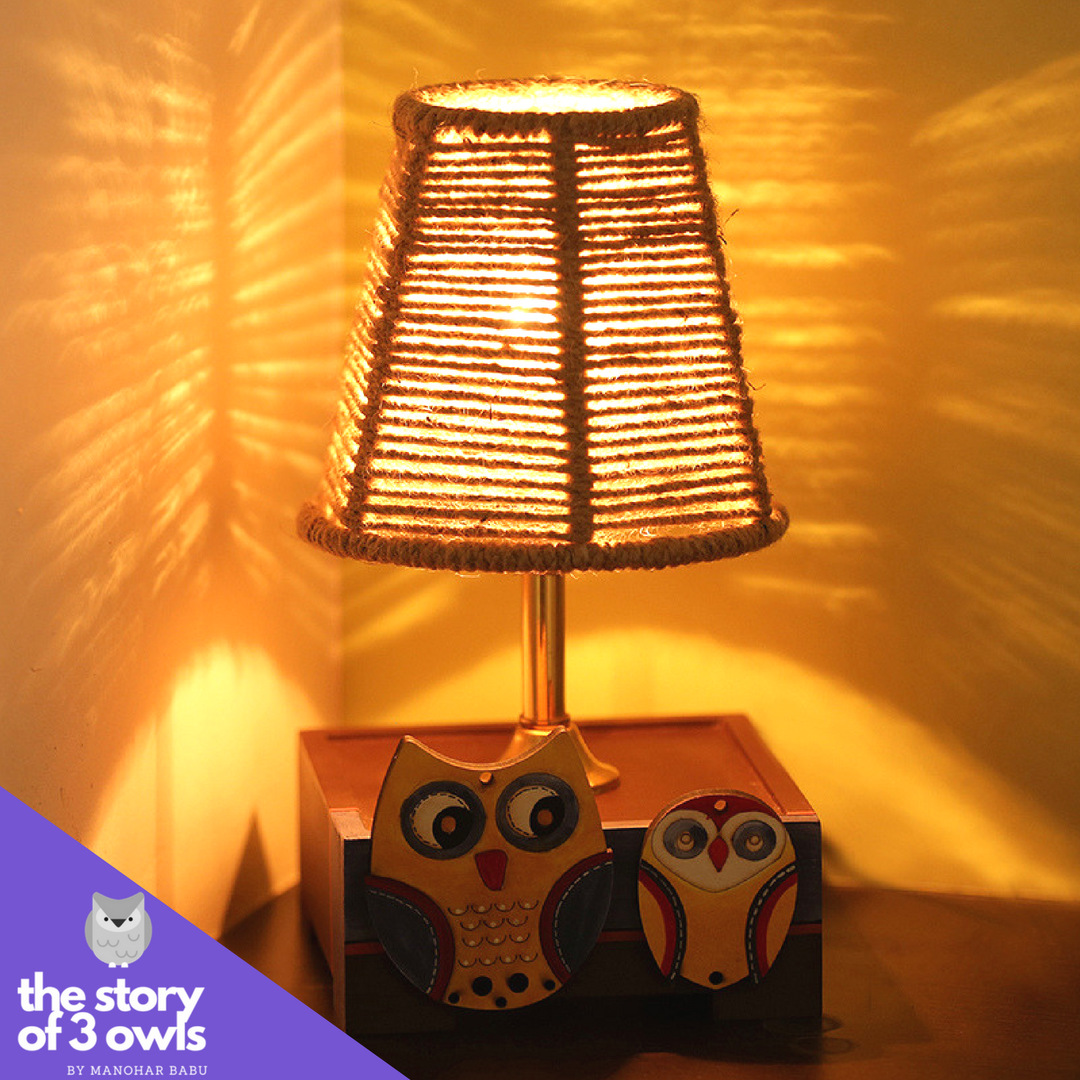 exclusivelane's tweet photo. {New Collection}

Illuminate your home with our new 'The Jute Shade' Twin Owl Motifs Table Lamp handcrafted in Jute and Pinewood, by Manohar Babu and his team at Rs.1895 only!

To order, visit https://t.co/LMg2zgfgnZ https://t.co/fTmEOny6ne