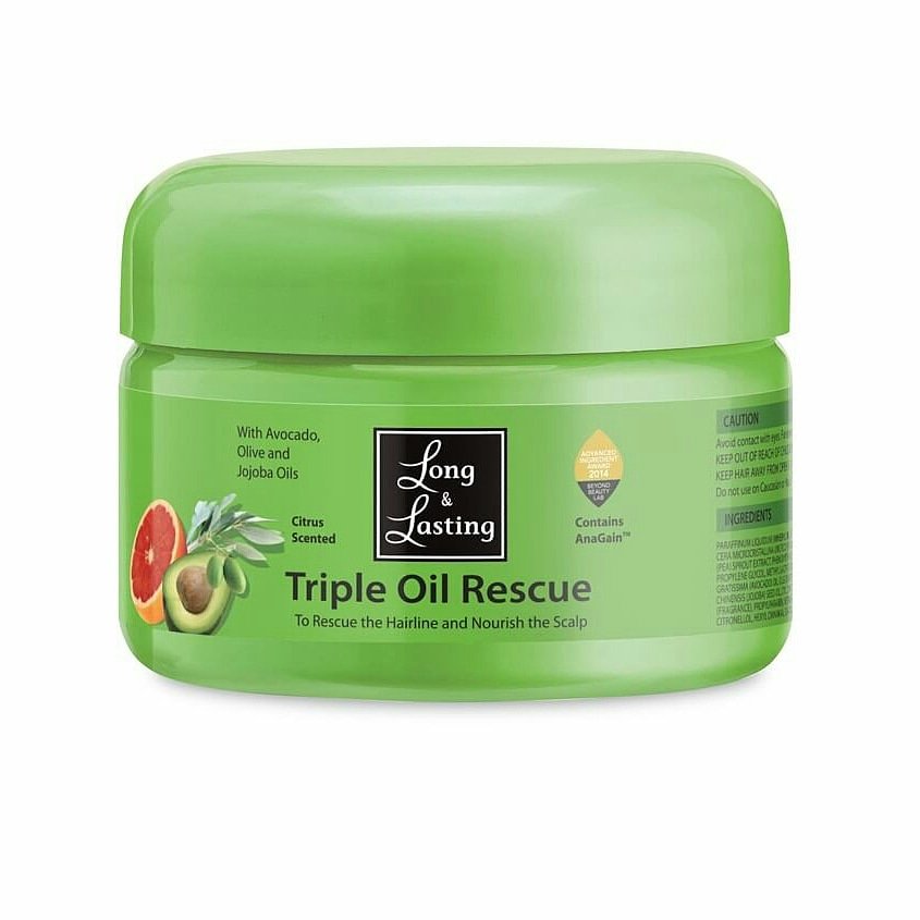 LongLastingProd's tweet photo. Long &amp; Lasting Triple Oil Rescue contains ingredients such as avocado, olive &amp; jojoba oils which strengthen and repair brittle hair. 
#LongAndLasting #HairCare #LoveYourCrown https://t.co/PNi2Wacczd