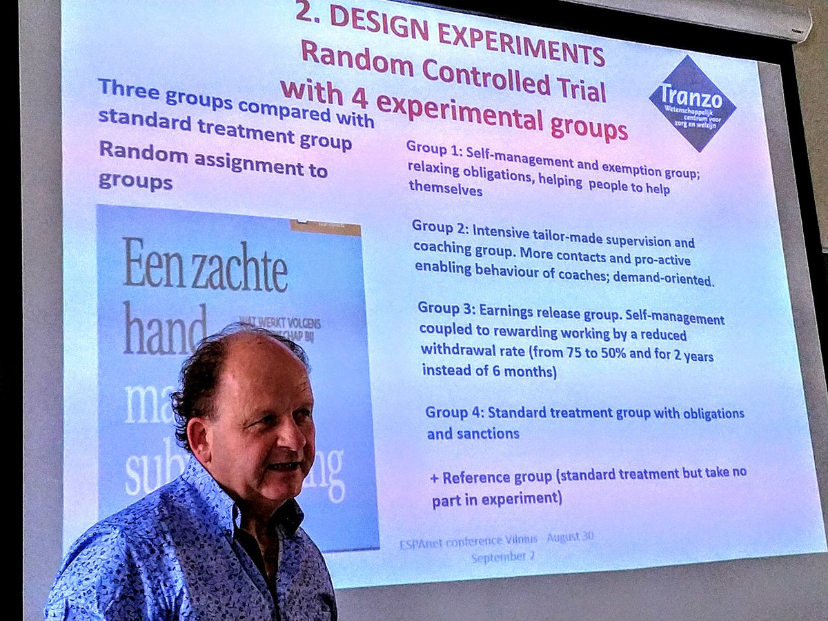 Prof Muffels explains the interesting research setting in the Dutch basic income experiment (Espanet meeting in Vilnius)