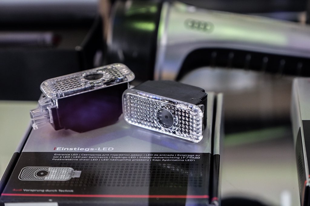 audisouthafrica's tweet photo. Ever wished you had those cool Audi ring lights when you open your door? Well, guess what? #audishop at #fom2018 is where you should be this weekend. #audisouthafrica #audisport https://t.co/zaO9c7oFgu