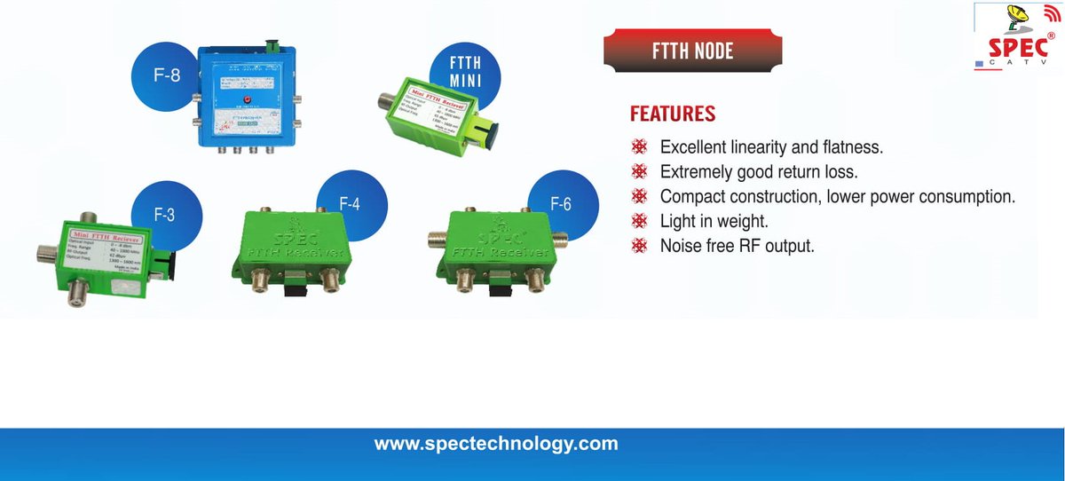 spectechcorp's tweet photo. FTTH Node- Buy Now from best price available @spectechcorp in #India. Order Now! send an inquiry, Click here -https://t.co/LFsuwNrJCh
Call Now at 7290074361, Tel: 011-27606278, 2760 3010
#cabletv
#opticalReceiver
#Delhi
#Mumbai
#Gujarat
@candid_optronix https://t.co/pZfZDv4jQf