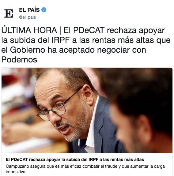eljueves's tweet photo. Ya hemos encontrado la solución para que la derecha española y la derecha independentista no se peleen: proteger los intereses de los ricos. https://t.co/tOTXHu7VXH