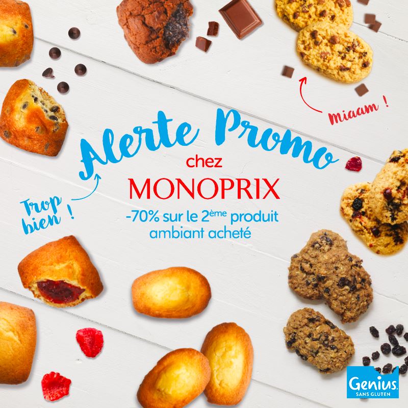 [BON PLAN] Profitez de -70% sur votre deuxième produits Genius Sans Gluten actuellement chez <a href="/Monoprix/">Monoprix</a> jusqu'au 10/09/2018 !!!
#bonplan #promo #sansgluten #monoprix