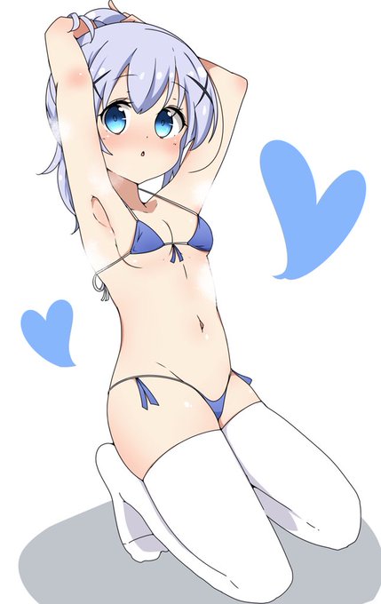 ロリと白ニーソとマイクロビキニの組み合わせは最強って宇治松のばっちゃが言ってた🍵 