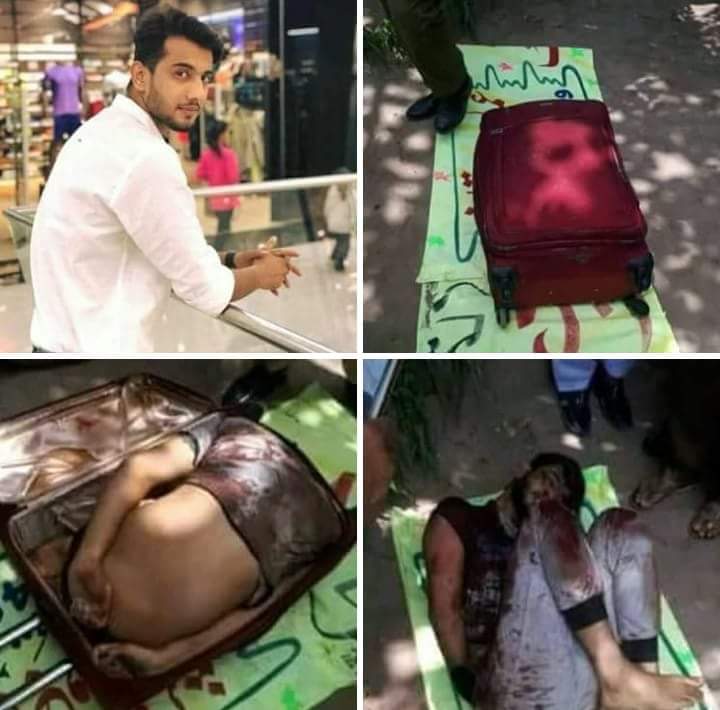 Ammara26442327's tweet photo. He is Wajahat from Lahore..he was kidnapped on fourth Day of Eid-ul-Adha and than brutally killed..😢 May Allah his precious soul rest in peace .. Aameen..😞😞
We are humans but unfortunately we don't have humanity in our hearts..😢😢Allah insaniat kha chali gai😭
@memonsheba https://t.co/TcoIR1M1Qt