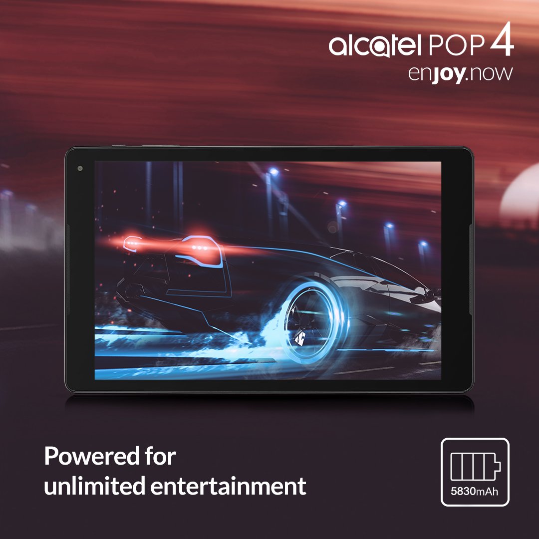 alcatel_india's tweet image. Watch movies, listen to music, play games and more all day long without worrying about your battery life with 5830 mAh battery on Alcatel Pop 4 10.1”.
Shop Here: bit.ly/2LExcJk

#Alcatel #OnyOnFlipkart #POP4 #enojyow #moviesanywhere