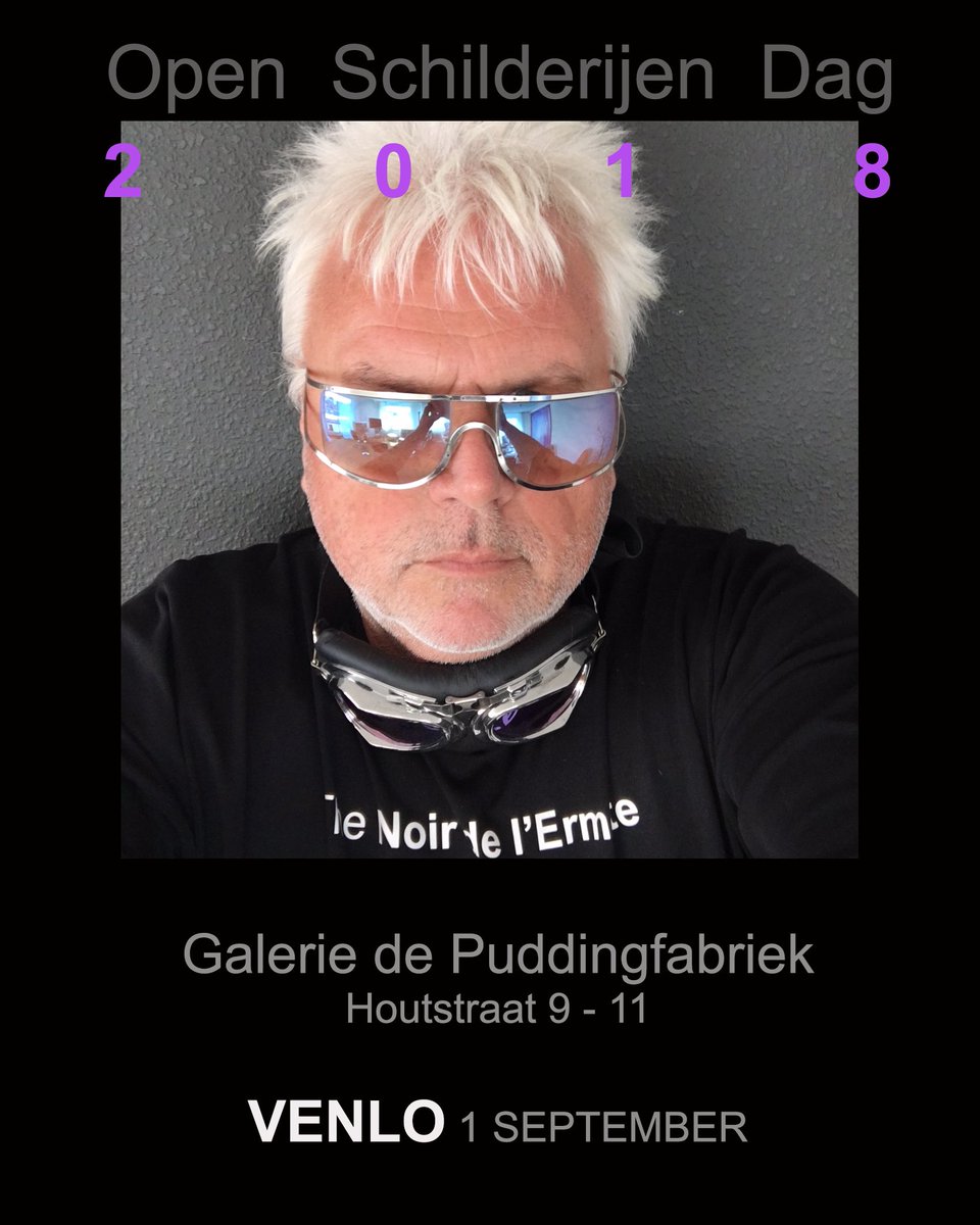 Venlo viert de Open Schilderijen Dag op 
zaterdag 1 september 2018.
Het thema in Europa wordt extra benadrukt door het tonen van kunstwerken. Deze kunstwerken zijn te zien en te koop in 
Galerie de Puddingfabriek Houtstraat 9 - 11 Venlo.
U bent welkom tussen 13:00 en 17:00 uur.