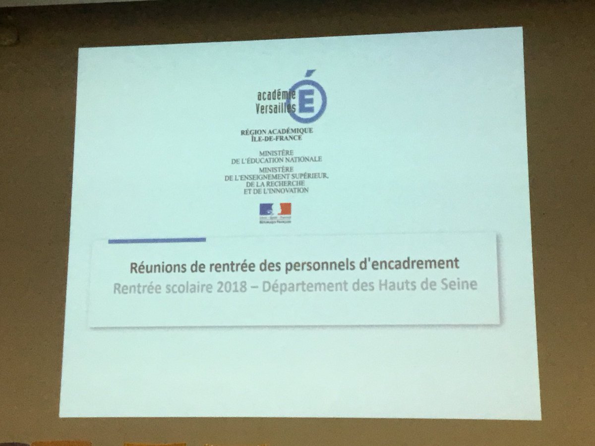 acversailles's tweet photo. Réunion de rentrée des personnels d’encadrement des Hauts-de-Seine en présence de Monsieur le recteur Daniel Filâtre et de Madame l’IA-DASEN Dominique Fis https://t.co/VybhJ6T5gu
