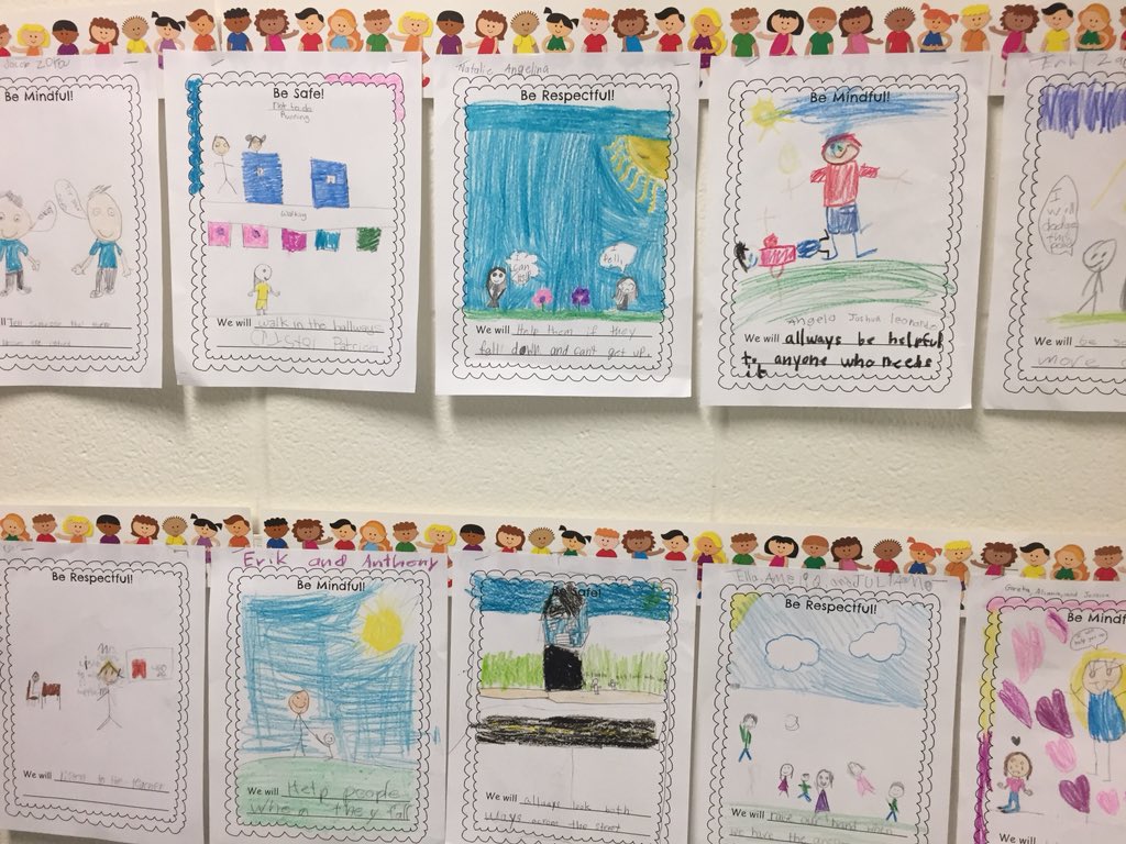 conley_class's tweet photo. Kindergartners worked with their 4th grade buddies today and brainstormed ways to follow our school expectations! Be mindful. Be safe. Be respectful! https://t.co/JDdO7nHIgG