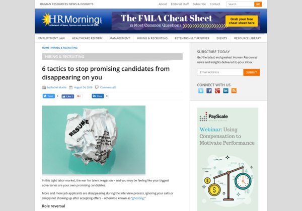 Flash_Recruit's tweet image. 6 tactics to stop promising candidates from disappearing on you #Hiring #candidates bit.ly/2PmbDj3