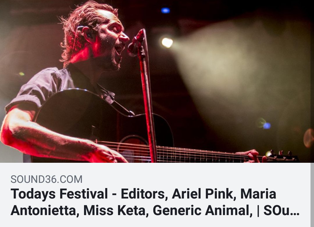 SOund36Magazine's tweet image. Il @TODAYSfestival quest'anno è stato da paura. Ecco il terzo giorno raccontato da #DanieleMarazzani via foto e parole con @editorsofficial, #ArielPink, #MariaAntonietta, #MYSSKETA, #GenericAnimal
bit.ly/2PlBKXi