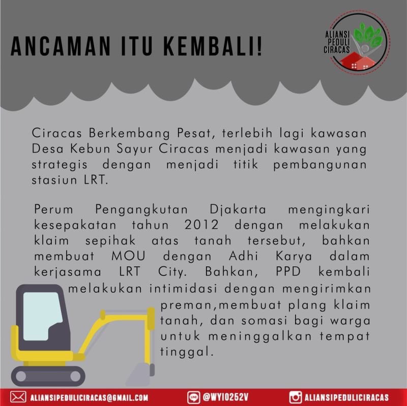 Ada Apa Dengan Desa Kebun Sayur Ciracas?

Panjang umur perjuangan!

Aliansi Peduli Ciracas
#TolakPenggusuran