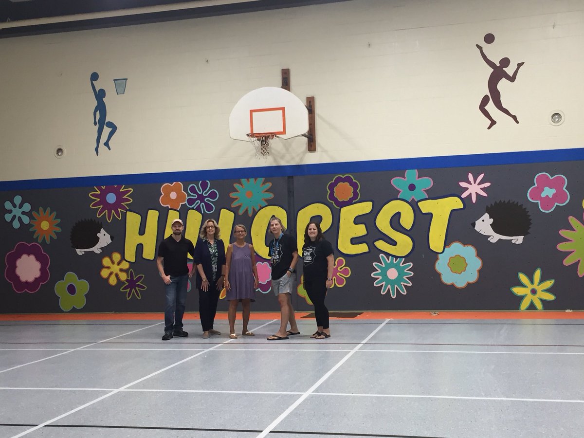 P.E. and Art collaborate to paint the new rock wall before it gets its rocks. <a href="/Hillcrest_BCPS/">Hillcrest Elementary</a> @visualartsbcps