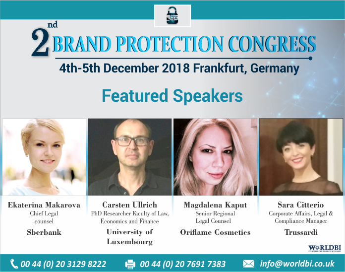 WorldBI_Uk's tweet photo. #2ndBrandProtectionCongress welcomes @magdalenakaput1 of @Oriflamecosme12, Carsten Ullrich, Sara Citterio and Ekaterina Makarova as speaker, 4-5 December #Frankfurt,#Germany.
Website: https://t.co/2F4jrp9jPW
#brandprotection #intellectualproperty #pharma #iplaw https://t.co/DVxs3qsgjG