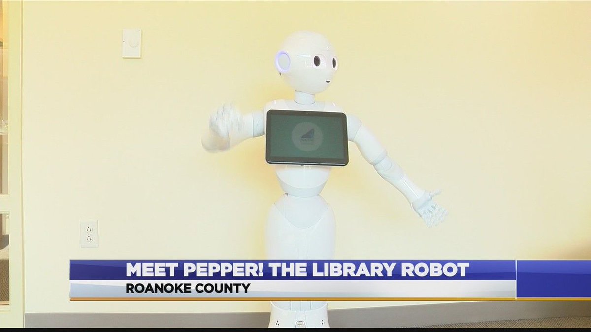Meet @rocopublib's new robotic 🤖 team member Pepper: buff.ly/2wvgeHL via <a href="/WFXRnews/">WFXR News</a>