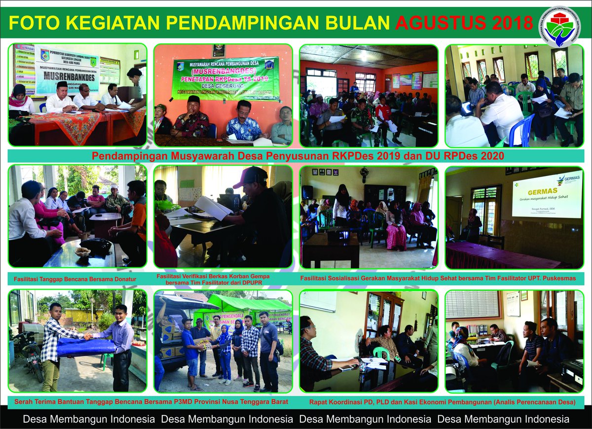 Isyaro3's tweet photo. Kegiatan Pendampingan Bulan Agustus 2018 @jokowi @KemenDesa @EkoSandjojo @tppindonesia @SatgasDanaDesa @taufikmadjid71 @anwsanusi @pendampingdesa_ @pmddukcapilntb @_Tauhid_Rifai_ @Zohry10 @zamyx14 @LaluAnsyori @dh_esti @Chalinabutaufiq https://t.co/5tChu2wyUC
