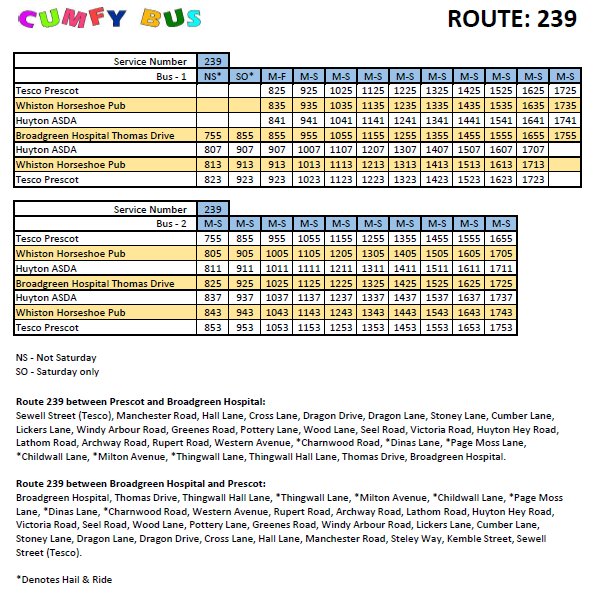 Cumfybus Ltd On Twitter 239 SERVICE FROM MONDAY 3 SEPTEMBER 2018 We cumfybus-ltd-on-twitter-239-service-from-monday-3-september-2018-we