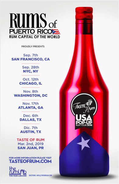 RumsofPR's tweet image. Rums of Puerto Rico &amp;amp; The Rum Lab will be rolling into major cities throughout the US in a national effort to promote Puerto Rican Rums. 🥃 #RumCapitalOfTheWorld #RumsOfPuertoRico #SaveTheDate
👉 bit.ly/2C1r6TH