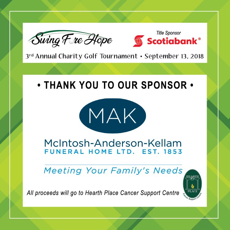 HenryMortgages's tweet photo. #SponsorAlert
Thank you to MAK Funeral Home for your support of the Swing Fore Hope Charity Golf Tournament by becoming a premium hole sponsor! All proceeds from this day will be donated to @Hearth_Place! #SwingForeHope https://t.co/2Oqw6ABONL