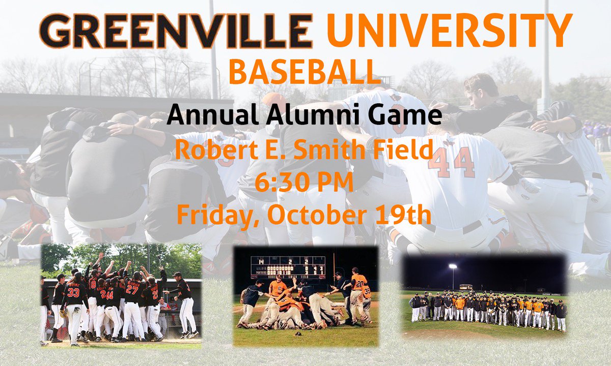 Baseball_GU's tweet photo. Calling all Panther Alumni!!! The alumni game is October 19th! Can't wait to see old friends and Panther greats return to Robert E. Smith Field!
#GUBaseball
#Family
#PLCOF https://t.co/S6t4awbtct