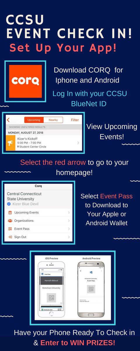 Don’t forget to download your Event Pass!  Use it to check-in at all events during Welcome Week and throughout the semester! 📱
