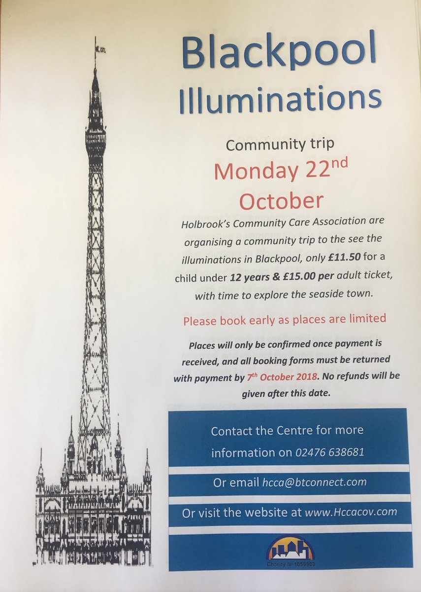 The next community trip is (drum roll please) Blackpool Illuminations!