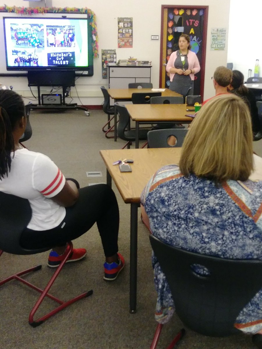'Parent involvement is not just the  margin of success, now its the  margin of sustanibility'. Mrs. Creasy offering insight to our new parents and how their involvement is vital to our school. @WhitakerWSFCS
