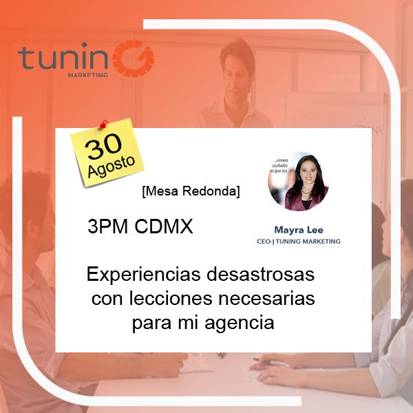 TuningMkt's tweet photo. ¿Qué plan tienes hoy?
Crecimiento de agencias de marketing y servicios digitales. Hoy 3PM CDMX  [Mesa Redonda]      Da clic aquí :  https://t.co/hyAMQ6KuTX https://t.co/72JE2uHxRi