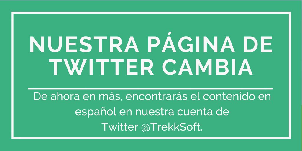 trekksoft_ES's tweet photo. Pequeño recordatorio: Nuestra página de twitter cambia. De ahora en más, encontrarás el contenido en español en nuestra cuenta de Twitter @TrekkSoft. https://t.co/lXUSBcfCOl