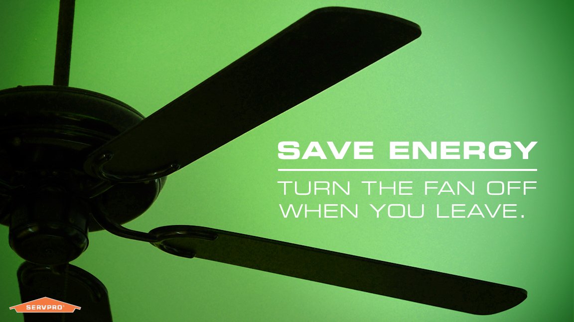 Ceiling fans cool people, not rooms. So when you walk out, remember to save energy by turning the fan off. #EnergySavingTips