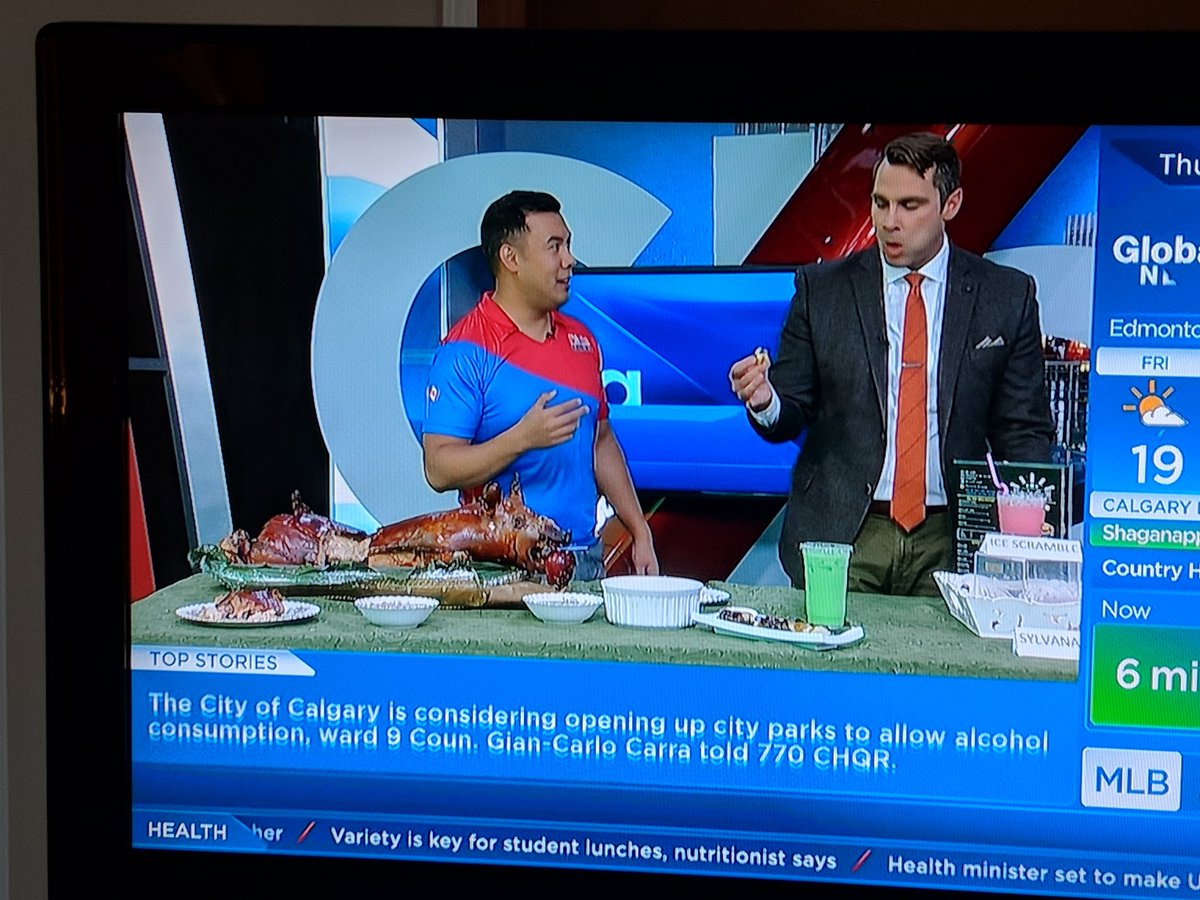 fiestafilipino's tweet photo. Will's on TV! Thank you @GlobalCalgary for our spotlight!!
#fiestafilipino Come have some amazing food, and experience the Philippines 🇵🇭 Great job @wtigley! https://t.co/vHU6YqWG3u