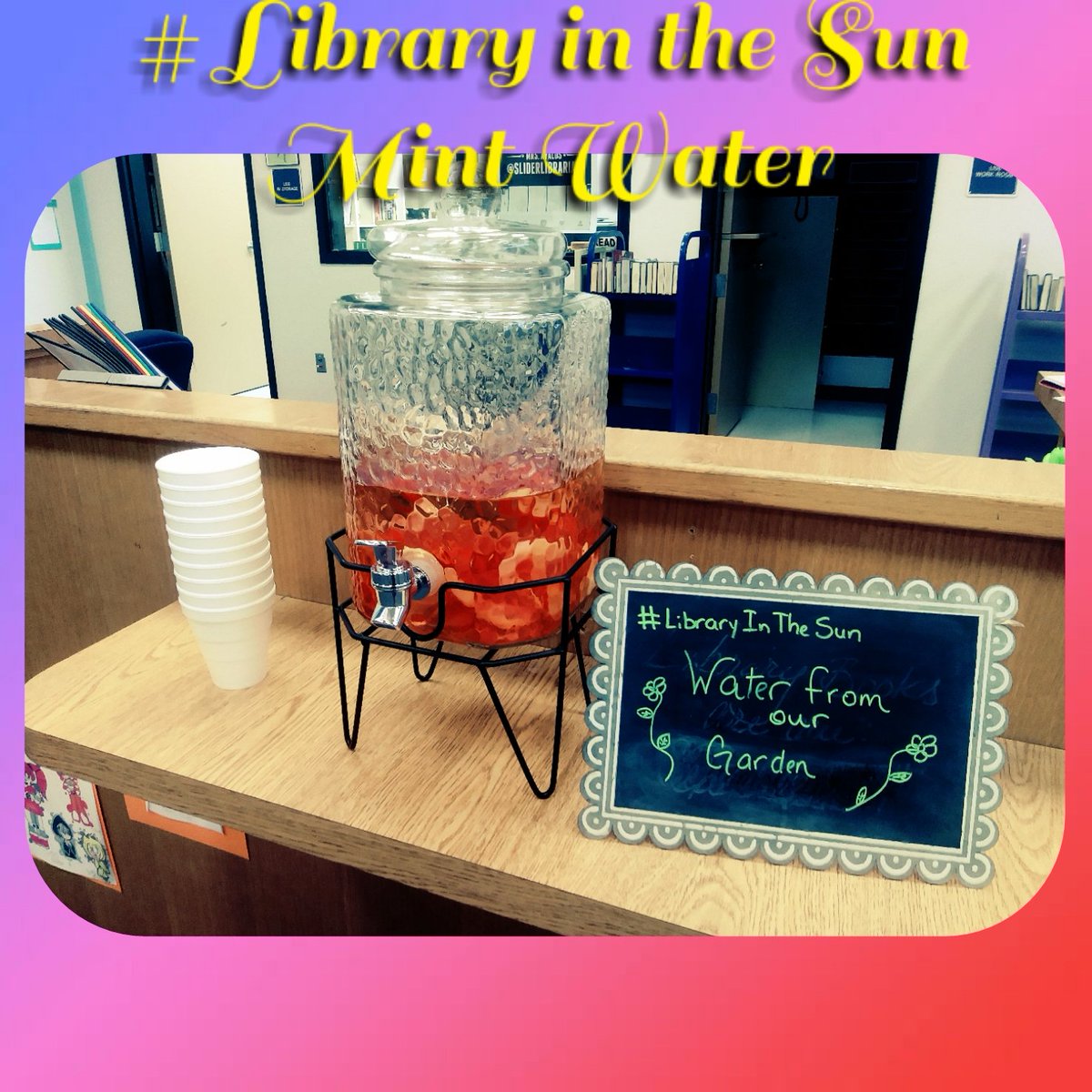 PriscillaSlider's tweet photo. #LibraryintheSun
Students and Staff enjoying freshly made mint water from our very own herb garden! ❤❤❤ https://t.co/KKmiRIWd92