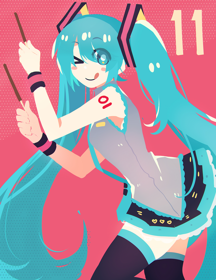 初音ミク 「11! 」|hikus☂のイラスト