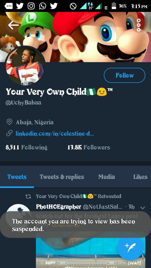 Hey guys @UchyBabaa got suspended due to unknown reasons. Follow his new account @datIgboy 🤞❤️ please