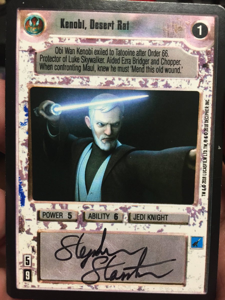 scottywhite's tweet photo. Thank you @Stephen_Stanton for signing my Custom #StarWarsRebels cards! They are so awesome.  Tarkin made it safely to my house yesterday! #StarWars https://t.co/AV3GG3zyFS