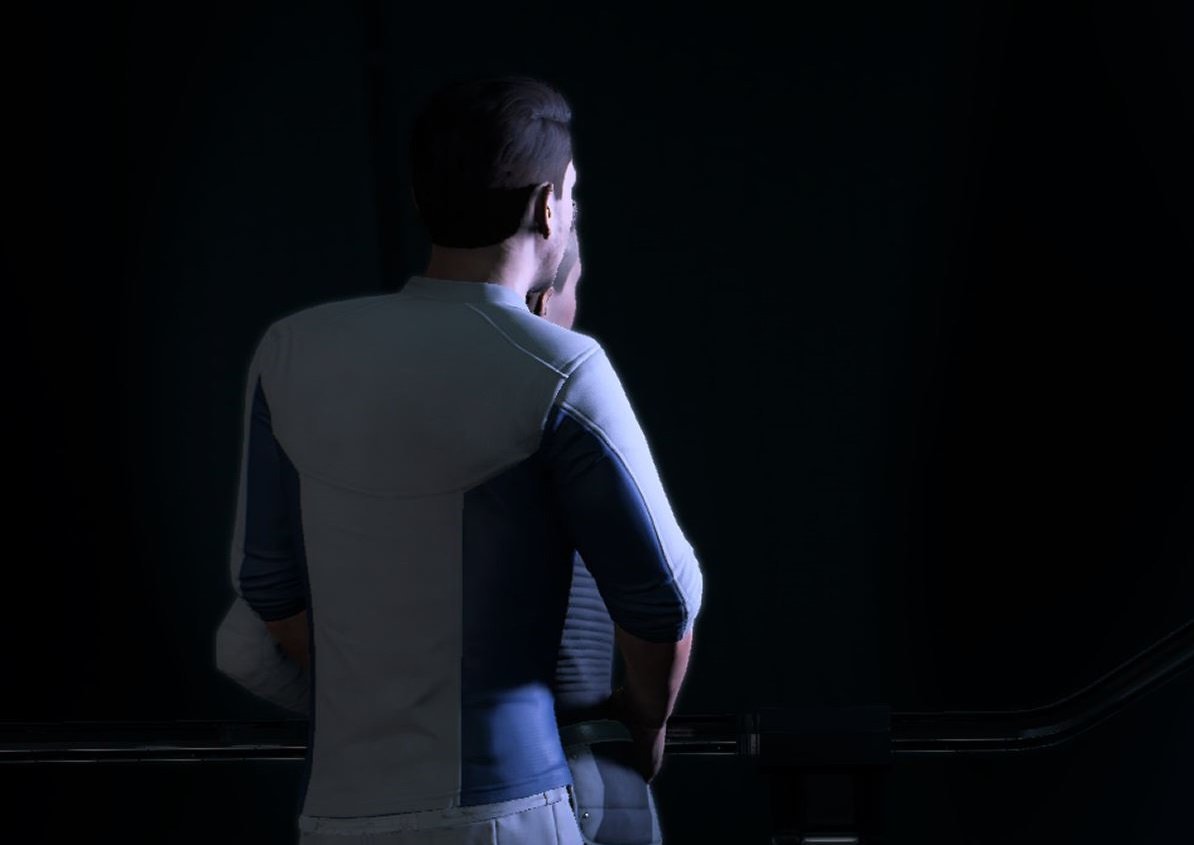 Scott Ryder and Cora Harper during their romance scene.