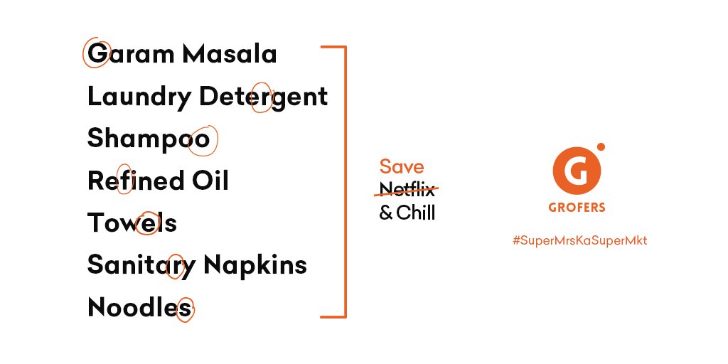 letsblinkit's tweet image. For the lowest prices on all your household needs, Grofers apt hai. #SuperMrsKaSuperMkt
@radhika_apte @NetflixIndia @ZomatoIN @KFC_India ;)