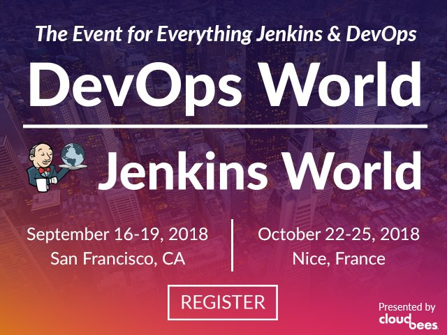 I'm looking forward to attending #DevOpsWorld | #JenkinsWorld 2018 in Sept to help out with the <a href="/jenkinsxio/">Jenkins X</a> workshops and booth - maybe see you there? ow.ly/AXbY30kPNrK