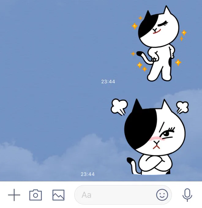 LINEスタンプの猫ちゃん可愛すぎるから妄想ファンアートです https://t.co/SURDmW8A4g
