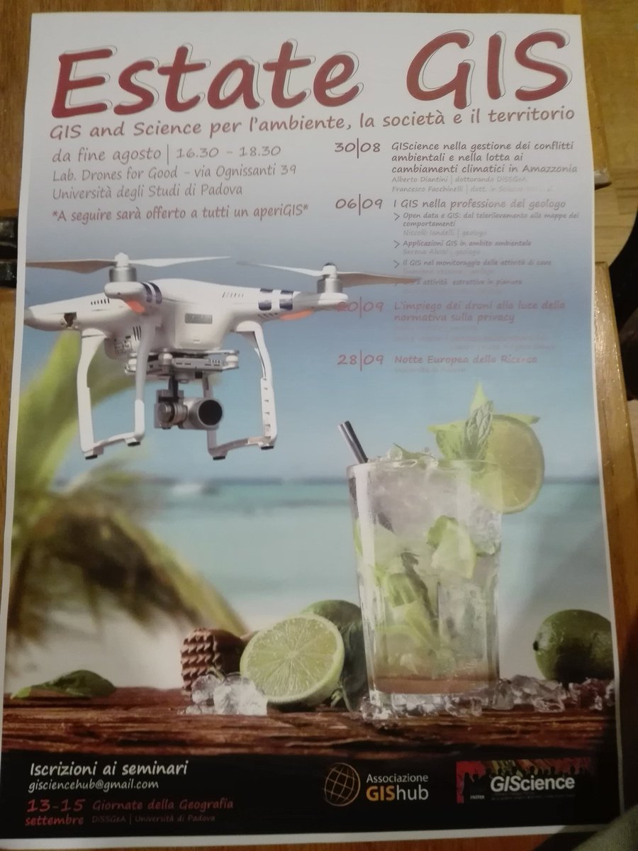 MassDeMarchi's tweet image. #Estate #GIS #30agosto #giovedì #Giscience nella gestione dei #conflitti #ambientali e nella lotta ai #cambiamenti #climatici in Amazzonia @MasterGIS_Droni @IlBoLive iniziative culturali degli studenti @UniPadova Alberto Diantini Francesco Facchinelli