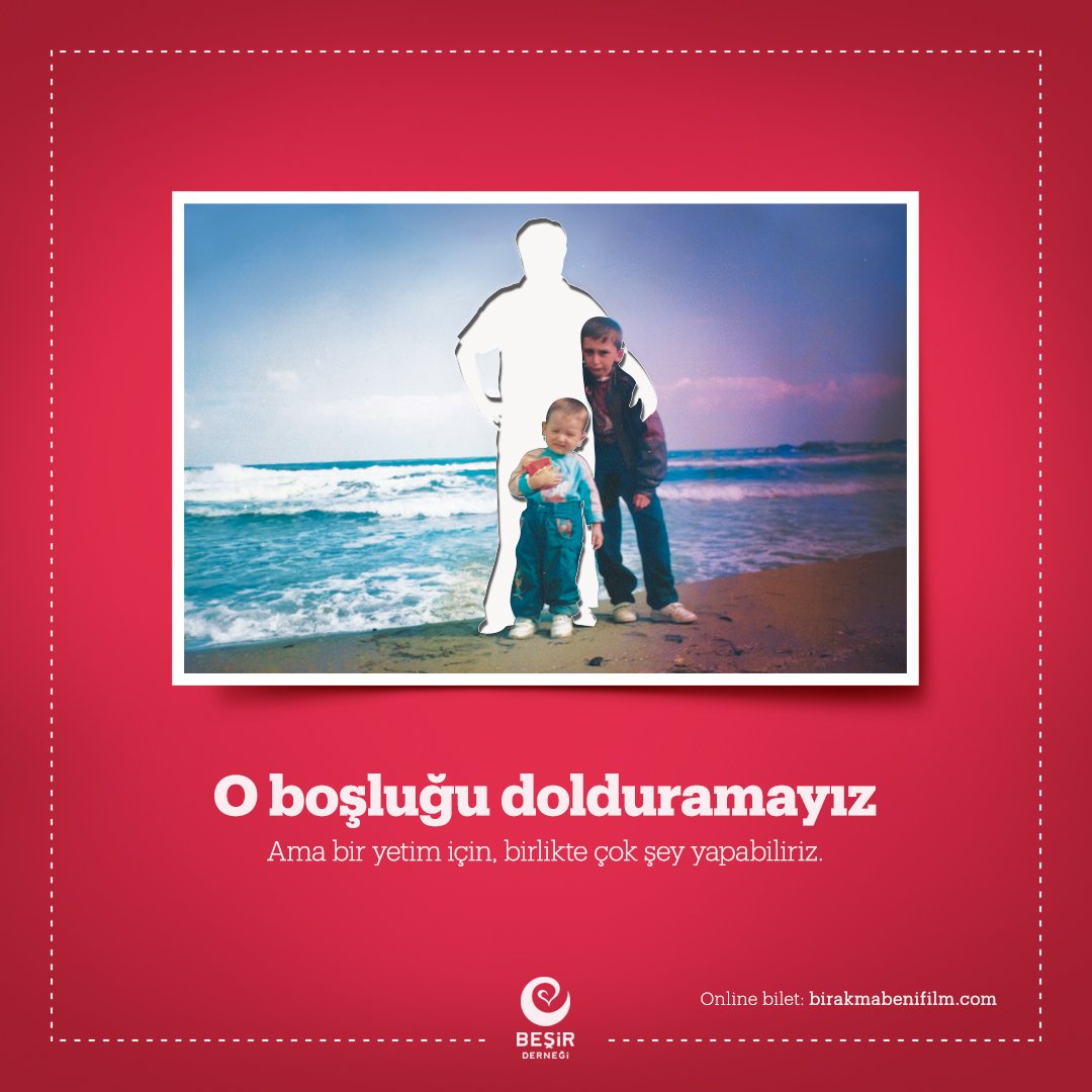 O boşluğu dolduramayız. Ama Bırakma Beni filmine bir bilet alarak Beşir Derneği’nin yetim fonuna destek olabilirsiniz. Bırakma Beni, 21 Eylül’de sinemalarda. 

Online bilet: 
birakmabenifilm.com/bilet/default.…