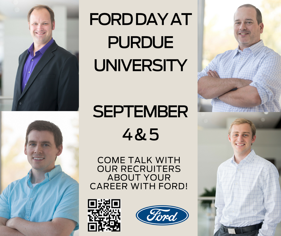 FordCareers's tweet photo. Ford Day at @LifeAtPurdue next week! Make sure to stop by and visit us! #LifeatFord https://t.co/7c1Do5rjPH