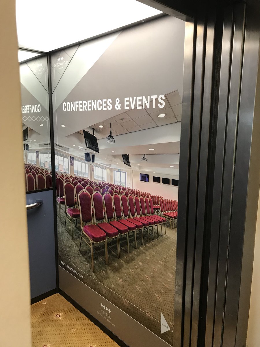 Asigns_SW's tweet image. Yesterday we installed some lift graphics at @ExeterRaces and completely transformed the overall look! Updating the old standard sliding doors and internal walls to bring a more modern and contemporary feel! 
#standoutfromthecrowd @Sherwoodsonline @FirewatchSW @devonfox54